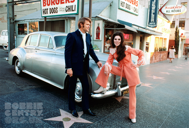 Glen Campbell & Bobbie Gentry on Hollywood Boulevard by Dick Brown 1968
