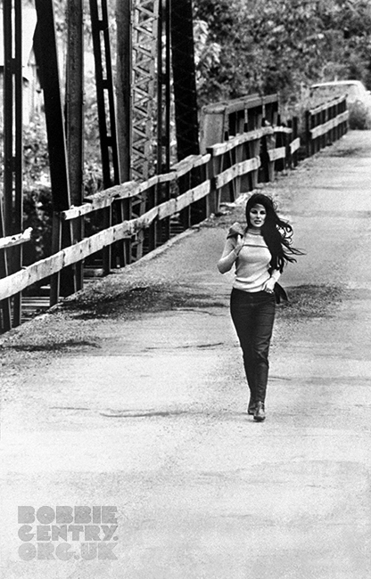 Bobbie Gentry crossing the Tallahatchie Bridge, 1967 - Photo Michael Rougier