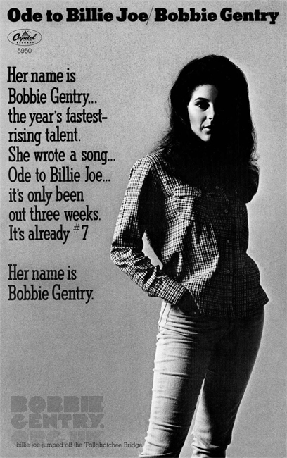 Billboard Ode to Billie Joe single ad