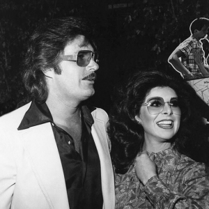 Bobbie with Director Max Baer Jnr at the premier of Ode to Billy Joe 1976