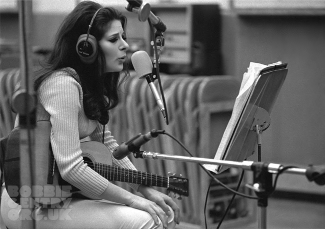 Bobbie recording at Capitol Studios 1967 4 wm
